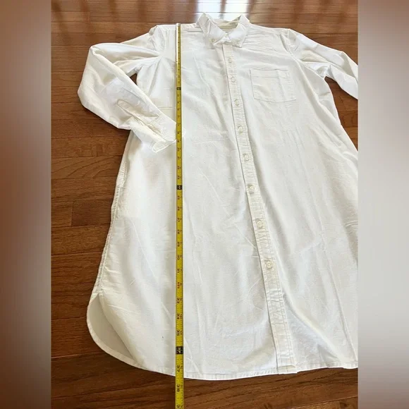 98% Cotton Gap Oxford White Shirt Dress - Picture 9 of 10